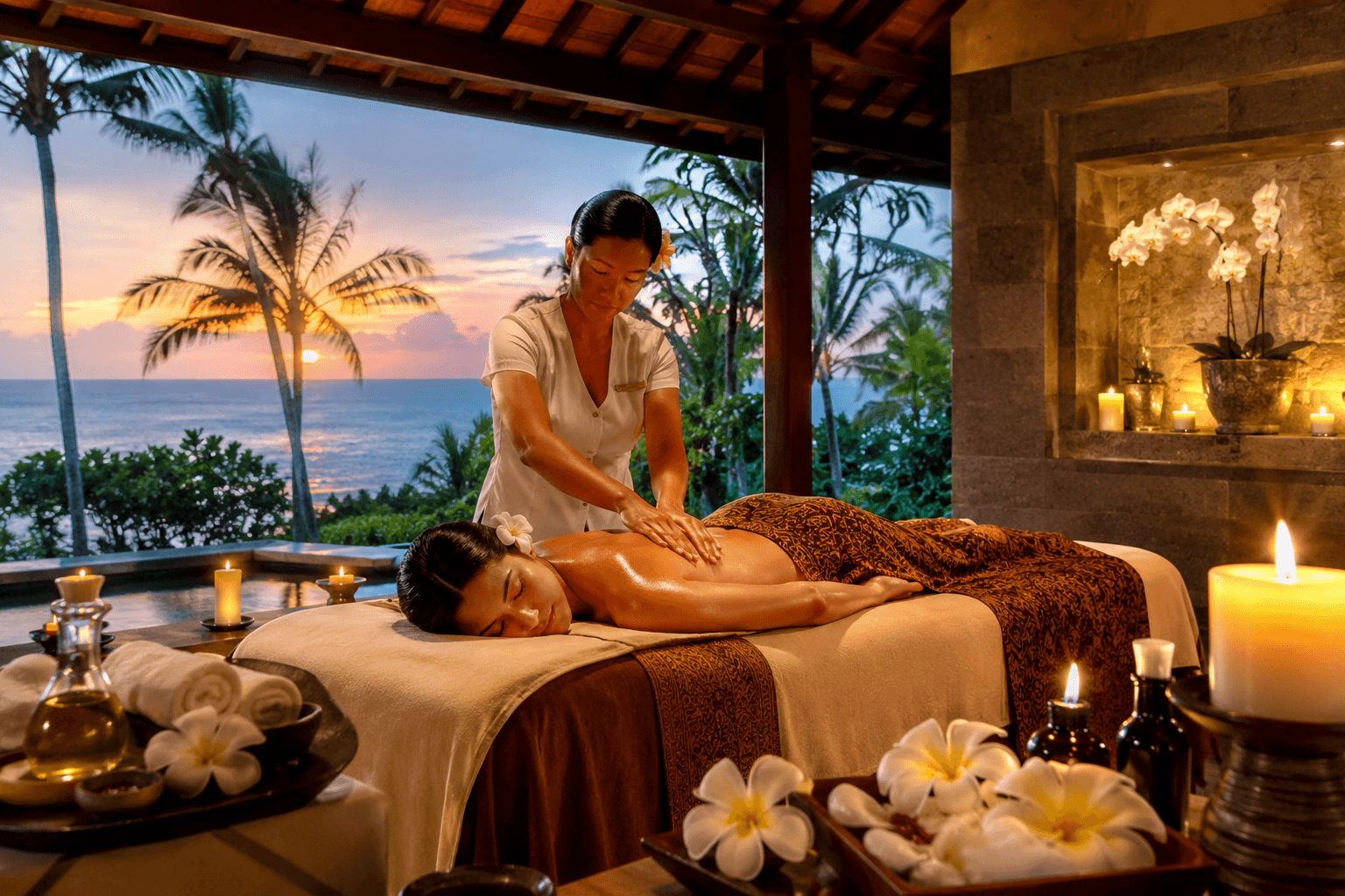 A traditional Balinese massage treatment at The Ascnd spa